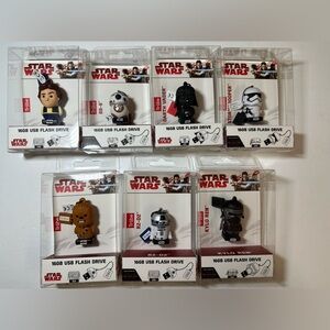 Tribe Star Wars Flash Drive 16GB Lot Of‎ 7 Characters R2-D2 Vader Chewbacca BB-8